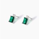Mabina - Orecchini In Argento - Smeraldi Sintetici - Zirconi