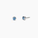 Mabina - Orecchini Da Bambina Con Zirconi Azzurri - Argento 925