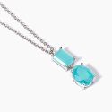 Mabina - Girocollo Con Fusion Stone - Glass Azzurro