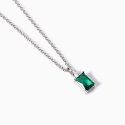 Mabina - Girocollo In Argento - Smeraldo Sintetico - Battito
