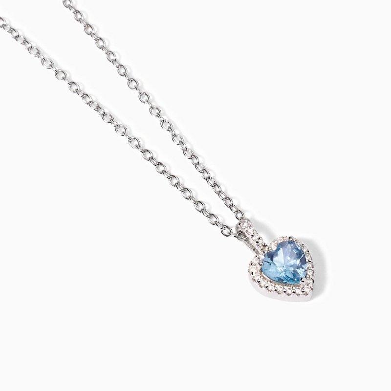 Mabina - Girocollo Love Affair - Argento - Acquamarina Sintetica