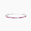 Mabina - Bracciale Tennis Con Tormaline Sintetiche - Argento - Regolabile