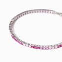 Mabina - Bracciale Tennis Con Tormaline Sintetiche - Argento - Regolabile
