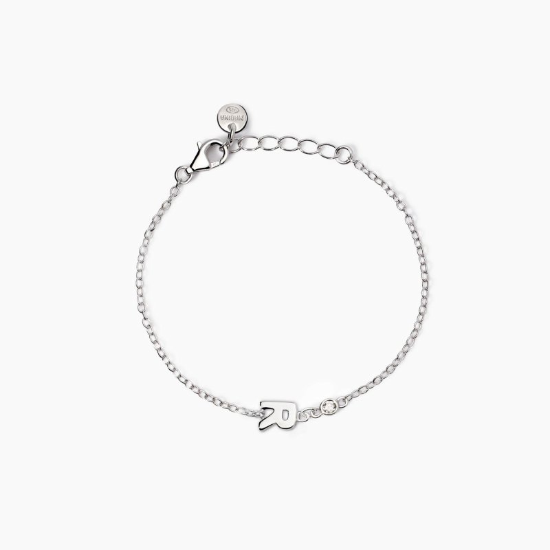 Mabina - Bracciale Neonato - Lettera R - Diamante Lab-Grown