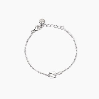 Mabina - Bracciale Neonato Con Lettera M - Argento - Diamante