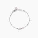 Mabina - Bracciale Neonato Con Lettera E - Argento - Diamante