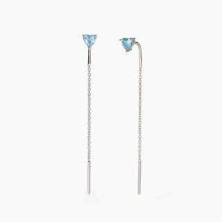 Mabina - Orecchini Pendenti - Argento - Acquamarina