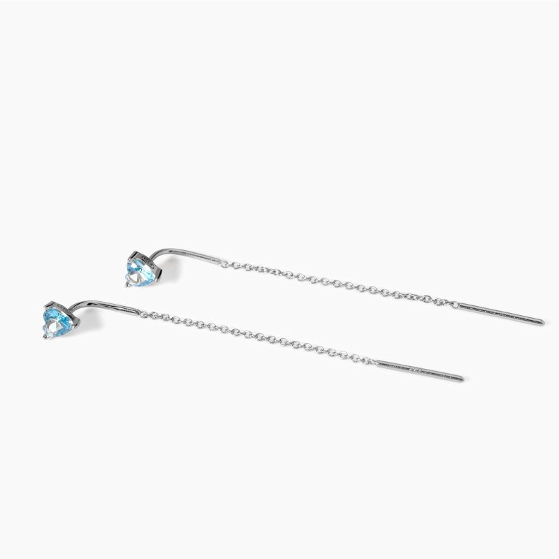 Mabina - Orecchini Pendenti - Argento - Acquamarina