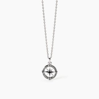 Mabina - Collana Uomo Con Rosa Dei Venti - Argento 925