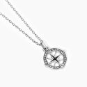 Mabina - Collana Uomo Con Rosa Dei Venti - Argento 925