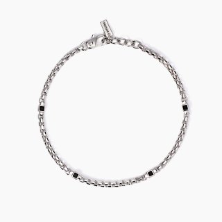 Mabina - Bracciale Uomo Con Zirconi Neri - Argento - Regolabile