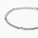 Mabina - Bracciale Uomo Con Zirconi Neri - Argento - Regolabile