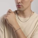 Mabina - Bracciale Uomo Con Zirconi Neri - Argento - Regolabile