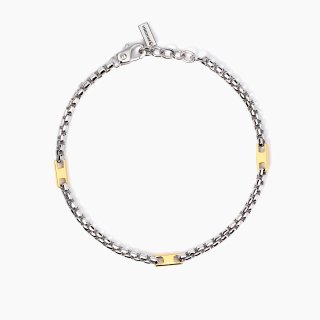 Mabina - Bracciale Uomo Con Elementi Placcati Oro - Argento 925 - Placcatura Oro 18K