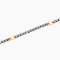 Mabina - Bracciale Uomo Con Elementi Placcati Oro - Argento 925 - Placcatura Oro 18K