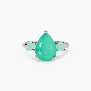 Mabina - Anello Con Fusion Stone - Verde - Argento