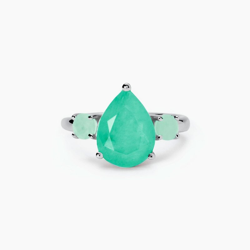 Mabina - Anello Con Fusion Stone - Verde - Argento