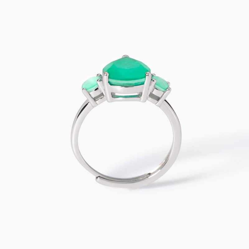 Mabina - Anello Con Fusion Stone - Verde - Argento