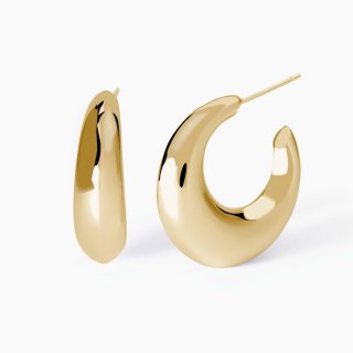 Mabina - Orecchini Placcati Oro - Luna Crescente - 18K