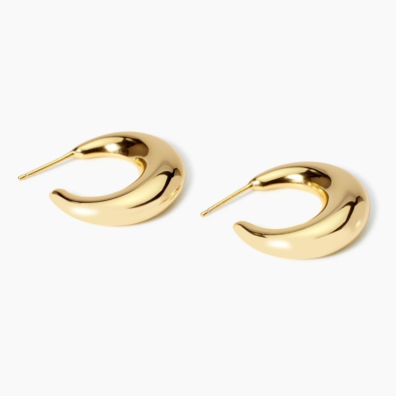 Mabina - Orecchini Placcati Oro - Luna Crescente - 18K