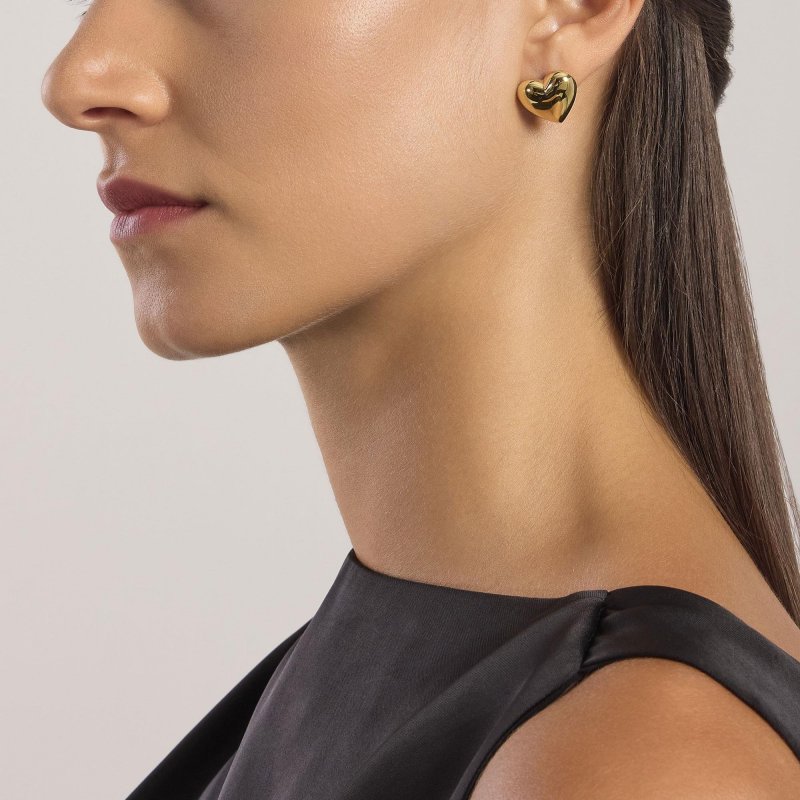 Mabina - Orecchini Placcati Oro - Cuore - 18K