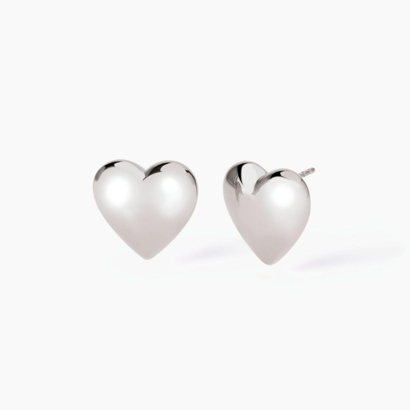 Mabina - Orecchini In Argento A Forma Di Cuore - Argento 925