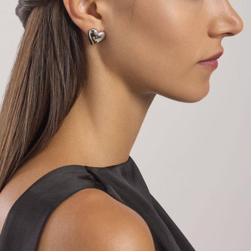 Mabina - Orecchini In Argento A Forma Di Cuore - Argento 925