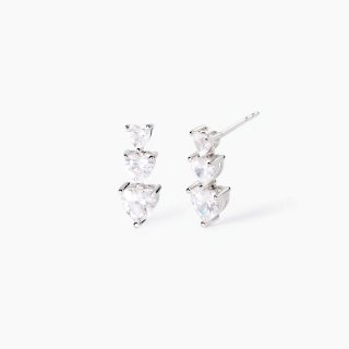 Mabina - Orecchini In Argento - Zirconi Cuore