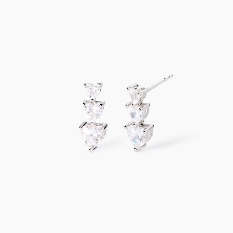 Mabina - Orecchini In Argento - Zirconi Cuore