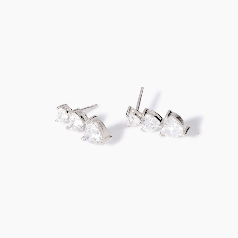 Mabina - Orecchini In Argento - Zirconi Cuore
