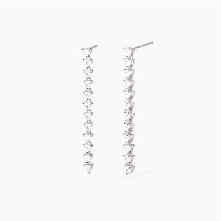Mabina - Orecchini Con Zirconi - Taglio Cuore - Argento
