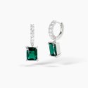 Mabina - Orecchini Con Smeraldi Sintetici - Argento 925 - Zirconi
