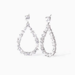 Mabina - Orecchini In Argento A Goccia - Zirconi Luxury