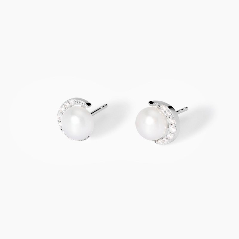 Mabina - Orecchini In Argento Con Perle Coltivate - Eleganza E Stile