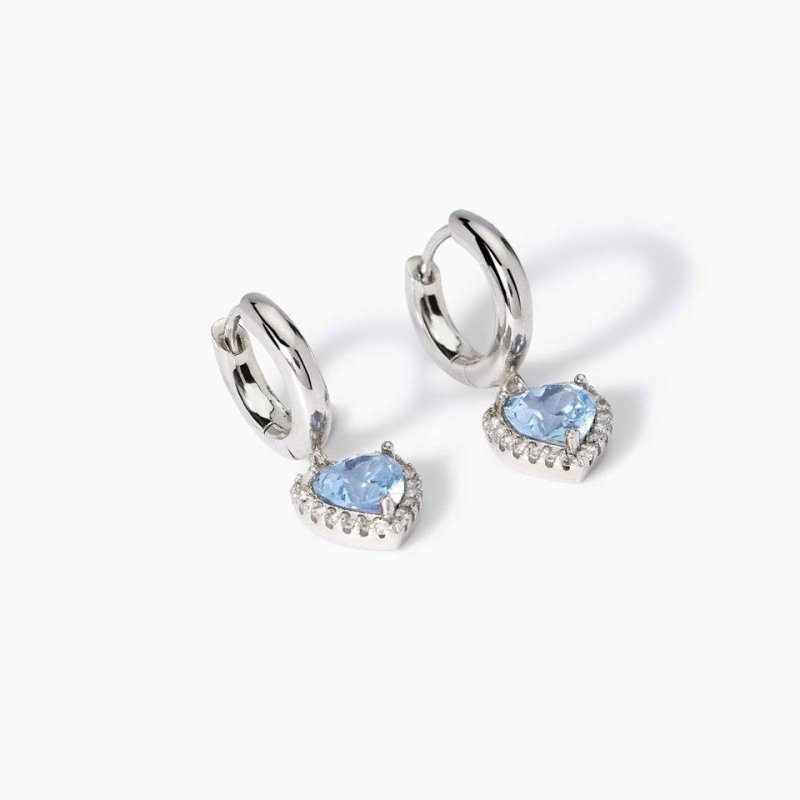Mabina - Orecchini In Argento - Acquamarina Sintetica - Love Affair