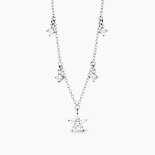 Mabina - Girocollo In Argento - Ciondolo Fiore - Zirconi