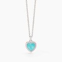 Mabina - Girocollo In Argento Con Glass Azzurro - Donna - Regolabile
