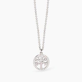 Mabina - Girocollo In Argento Con Albero Della Vita - Argento - Zirconi