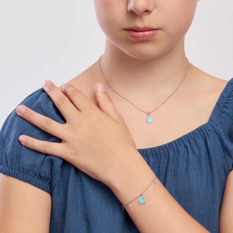 Mabina - Girocollo Baby Angel - Argento - Smaltato