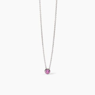 Mabina - Girocollo Da Bambina - Corindone Rosa - Shiny