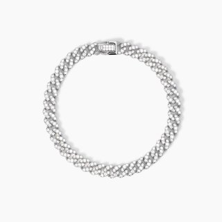 Mabina - Bracciale Con Catena Groumette - Argento - Zirconi