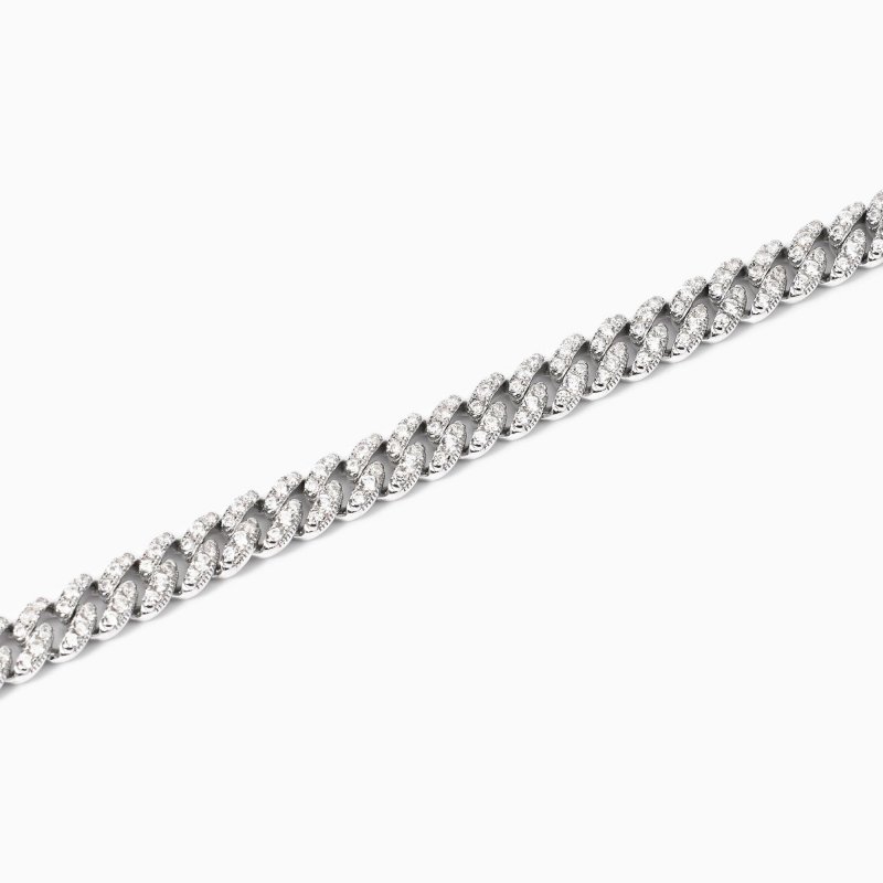 Mabina - Bracciale Con Catena Groumette - Argento - Zirconi