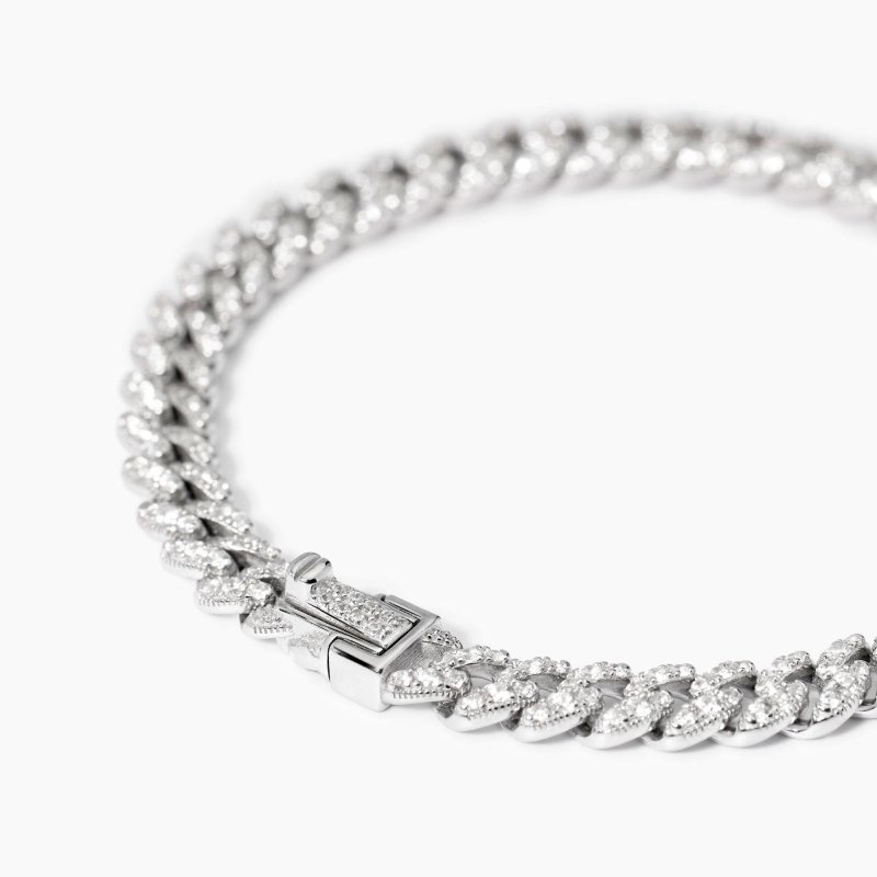 Mabina - Bracciale Con Catena Groumette - Argento - Zirconi