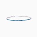 Mabina - Bracciale Tennis Con Acquemarine Sintetiche - Argento