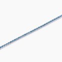 Mabina - Bracciale Tennis Con Acquemarine Sintetiche - Argento