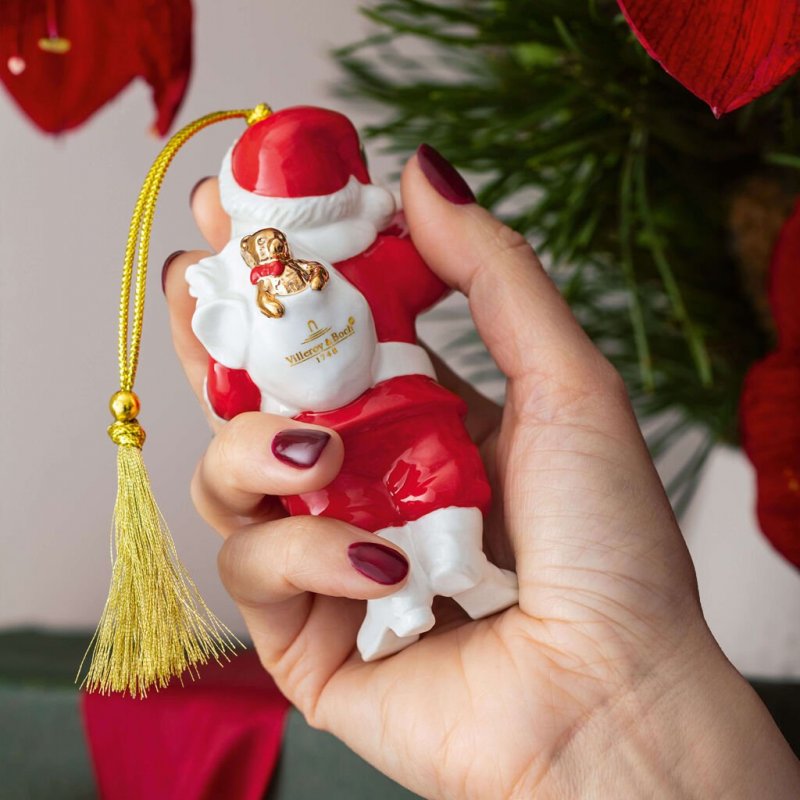 Annual Ornaments addobbo per albero Babbo Natale su slitta 7 cm