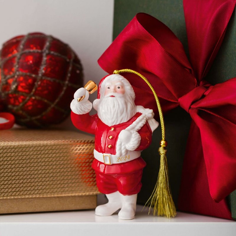 Annual Ornaments addobbo per albero Babbo Natale su slitta 7 cm
