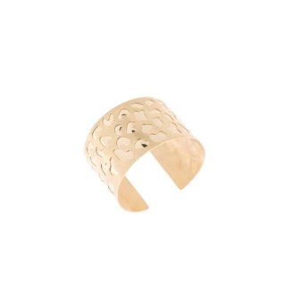 Bracciale A Schiava Con Texture Animalier A Schiava Spazzolato E Lucido, Altezza Mm.35