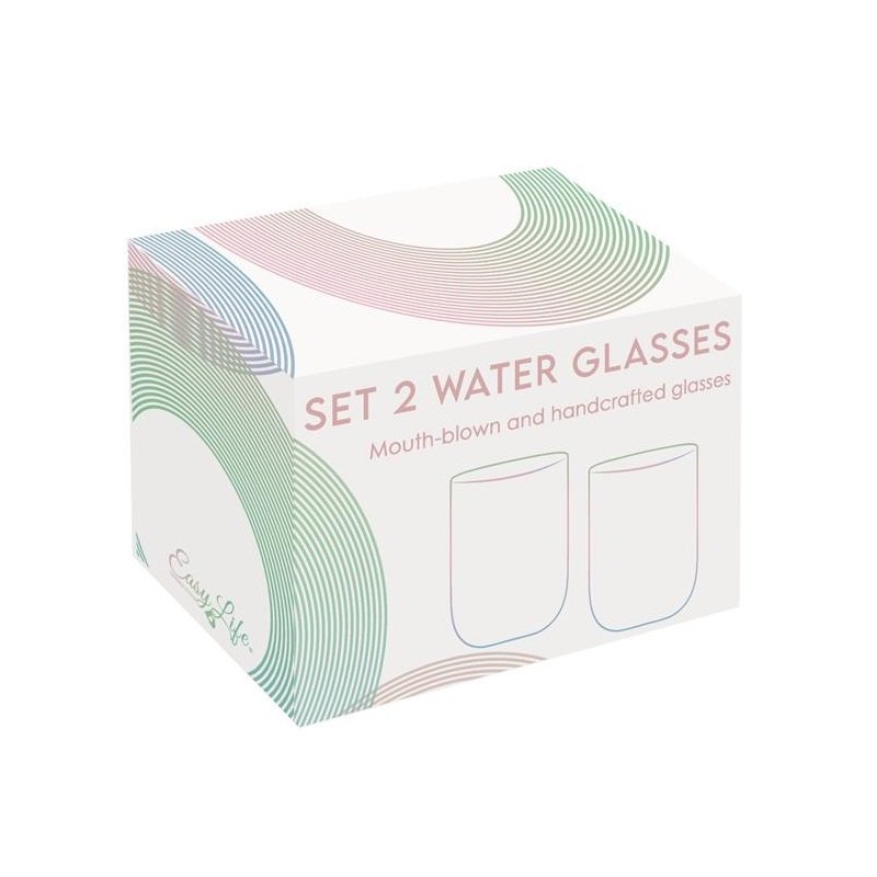 Easy Life - Set Di Bicchieri - Colorati - 390 Ml