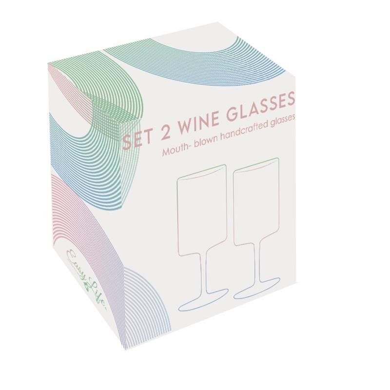Easy Life - Set Di Bicchieri - Colorati - 360 Ml